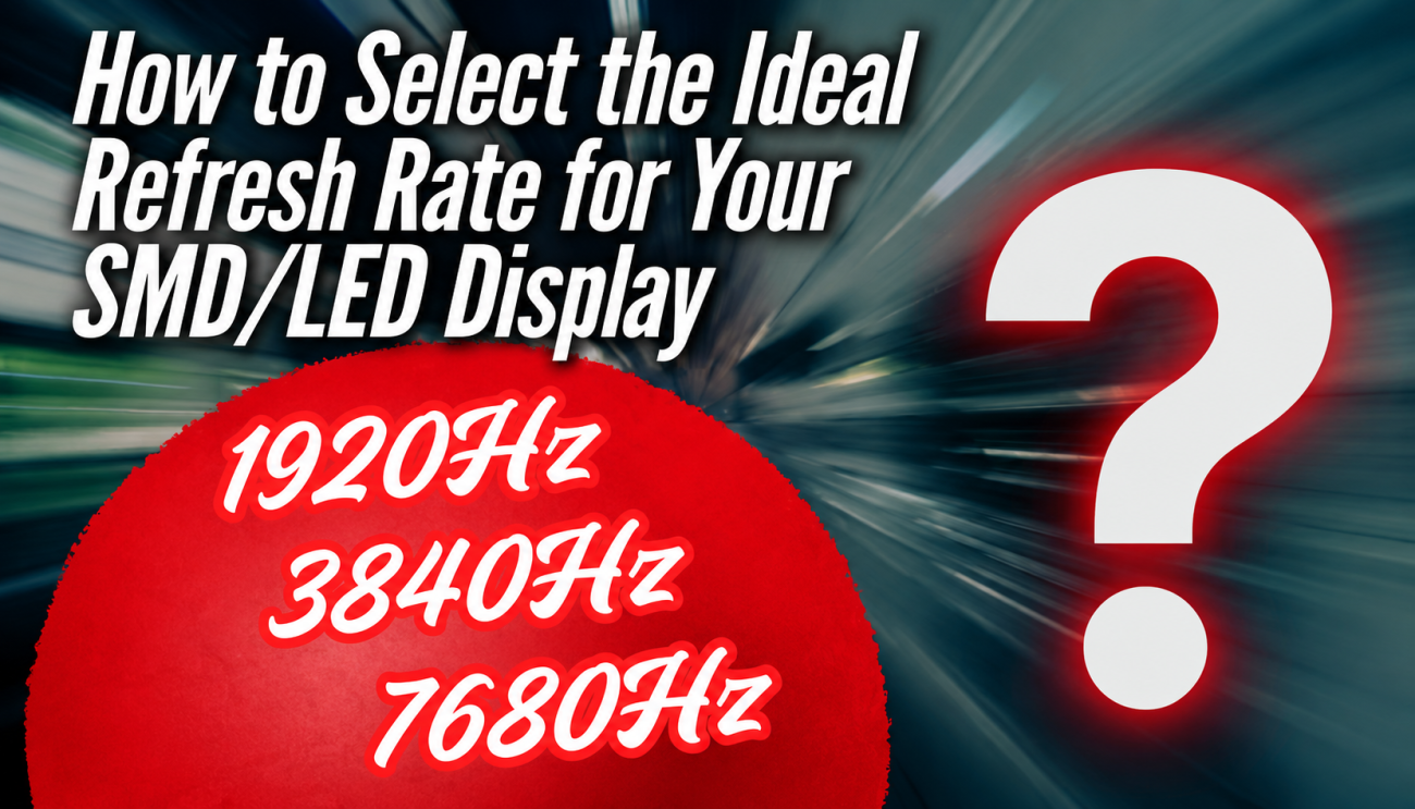 SMD/LED Refresh Rate A Guide to 1920Hz, 3840Hz & 7680Hz